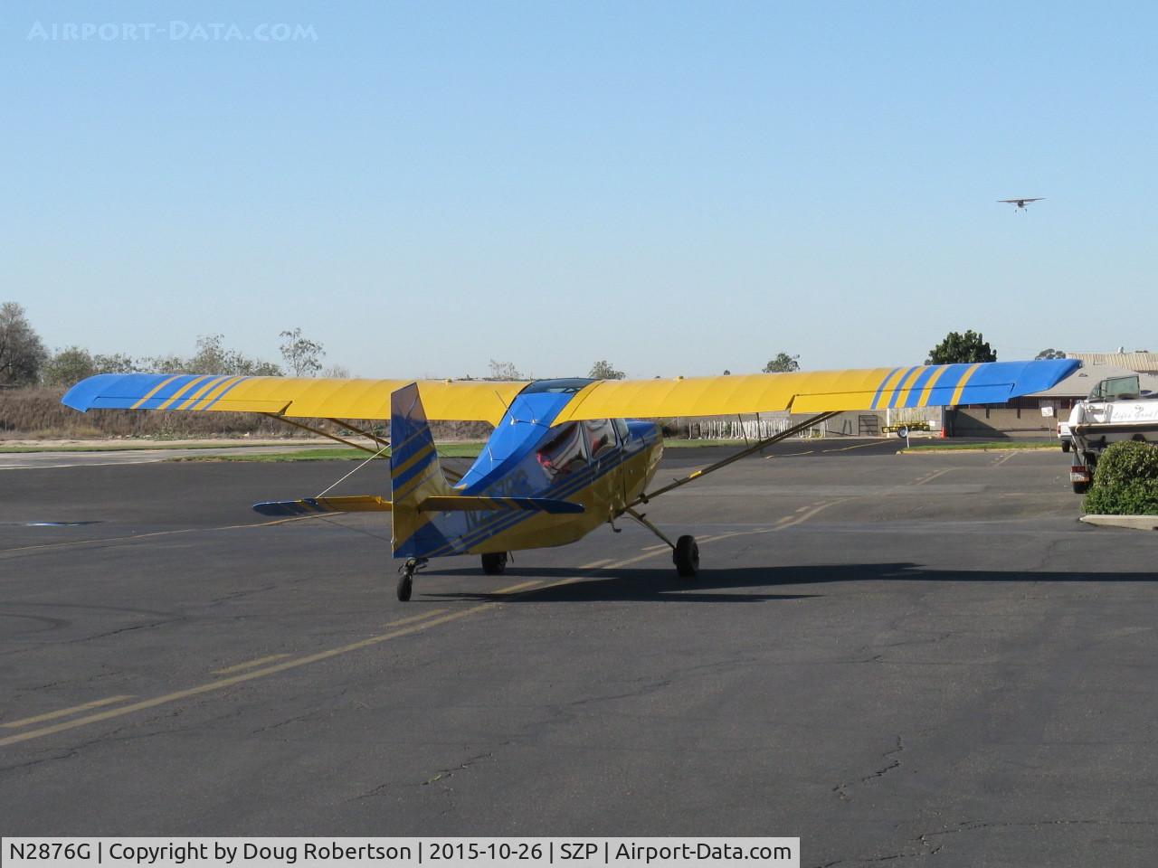 N2876G, 1967 Champion 7ECA Citabria C/N 522-68, 1967 Champion 7ECA CITABRIA, holding short Rwy 04 for landing traffic N273MD 