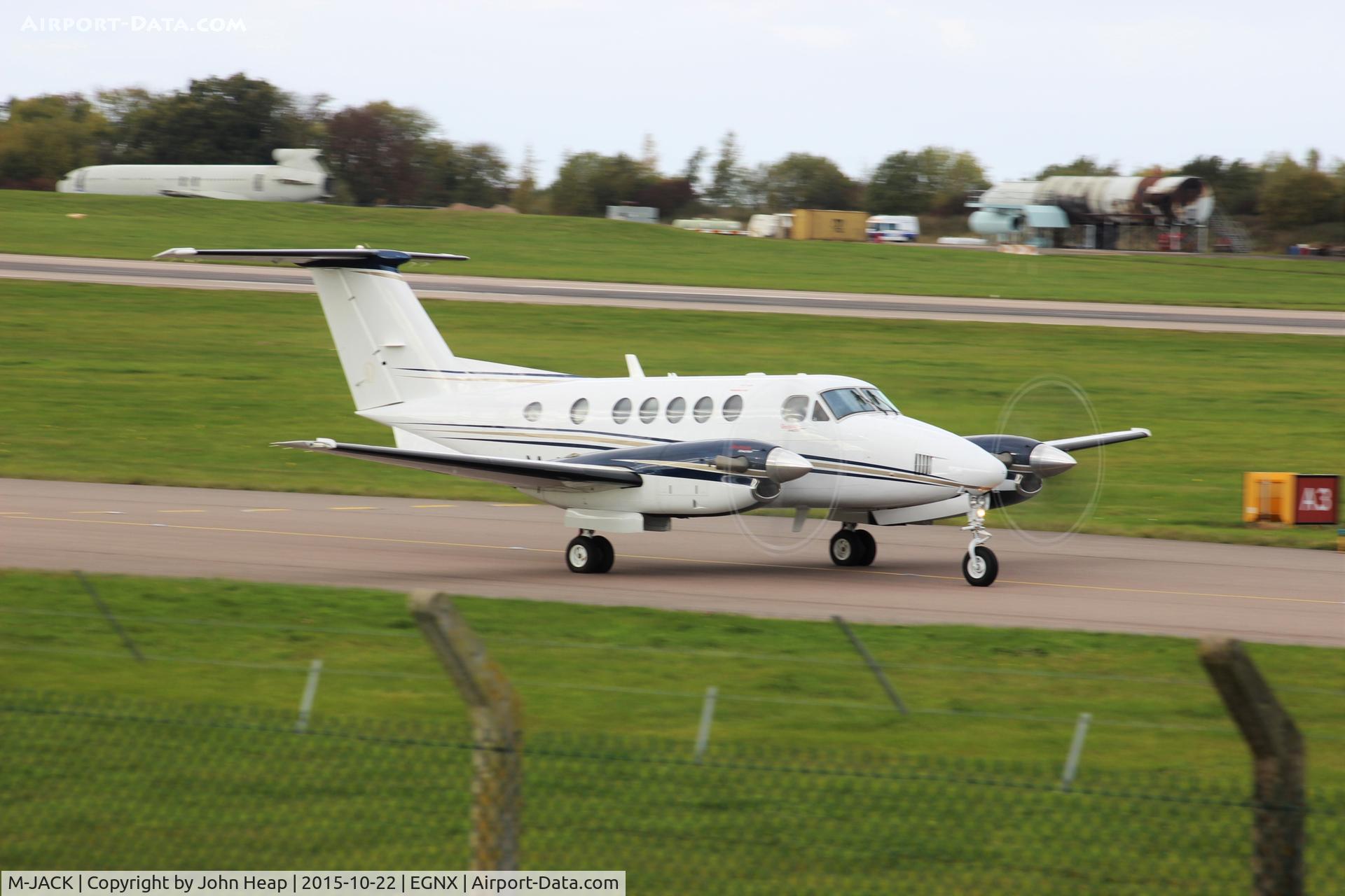 M-JACK, 2009 Hawker Beechcraft B200GT King Air C/N BY-94, Taking off from East Midlands Airport
