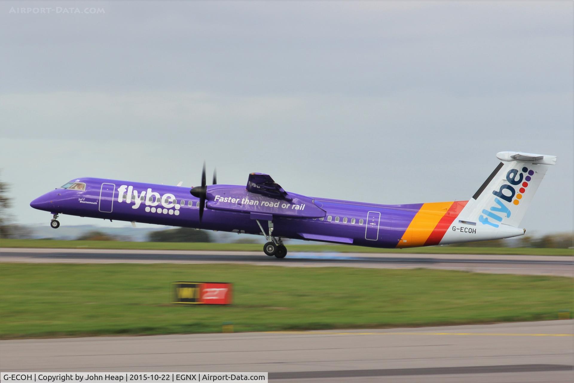 G-ECOH, 2008 De Havilland Canada DHC-8-402Q Dash 8 C/N 4221, East Midlands Airport