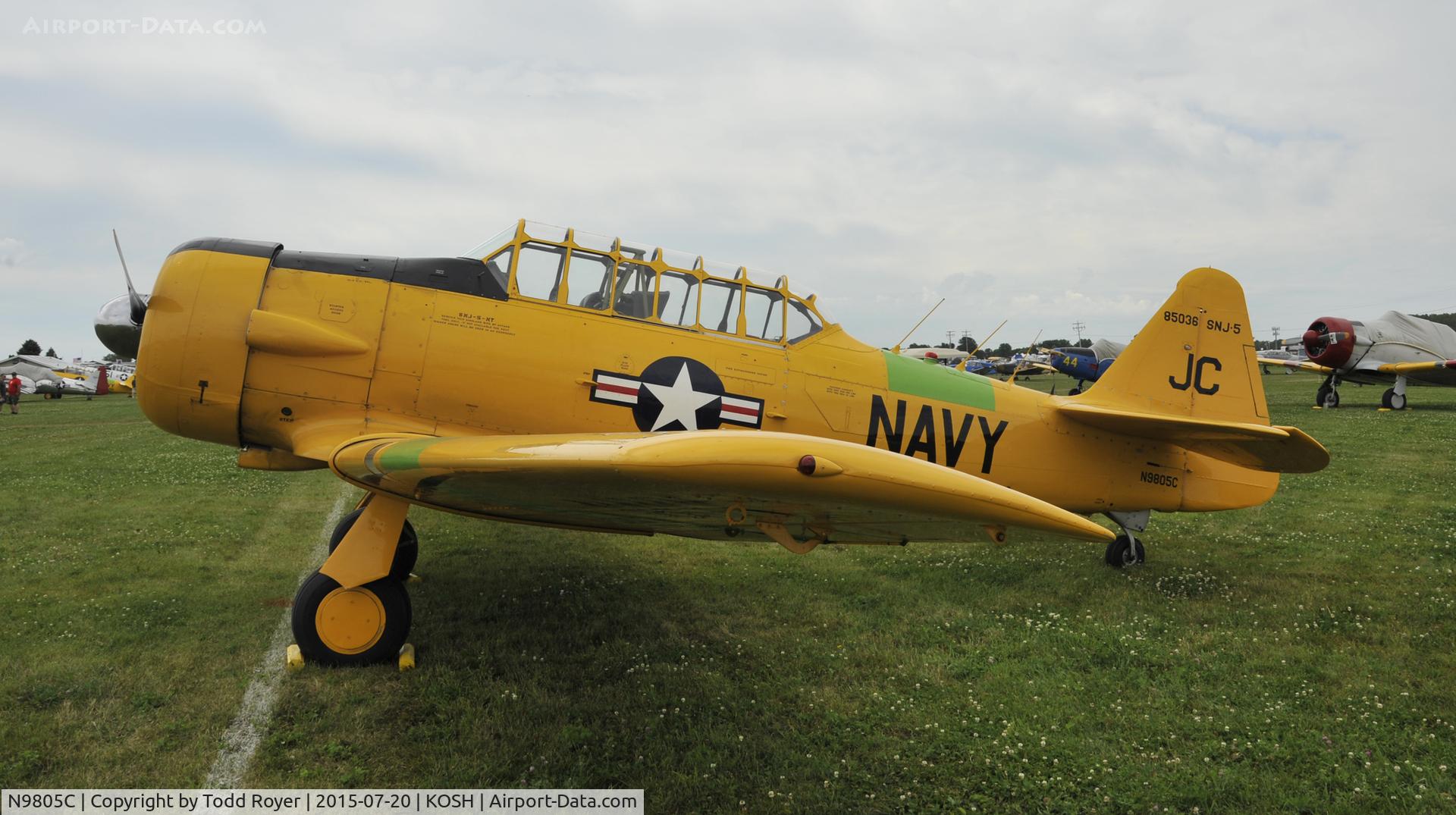 N9805C, 1945 North American SNJ-5B Texan C/N 85036, Airventure 2015