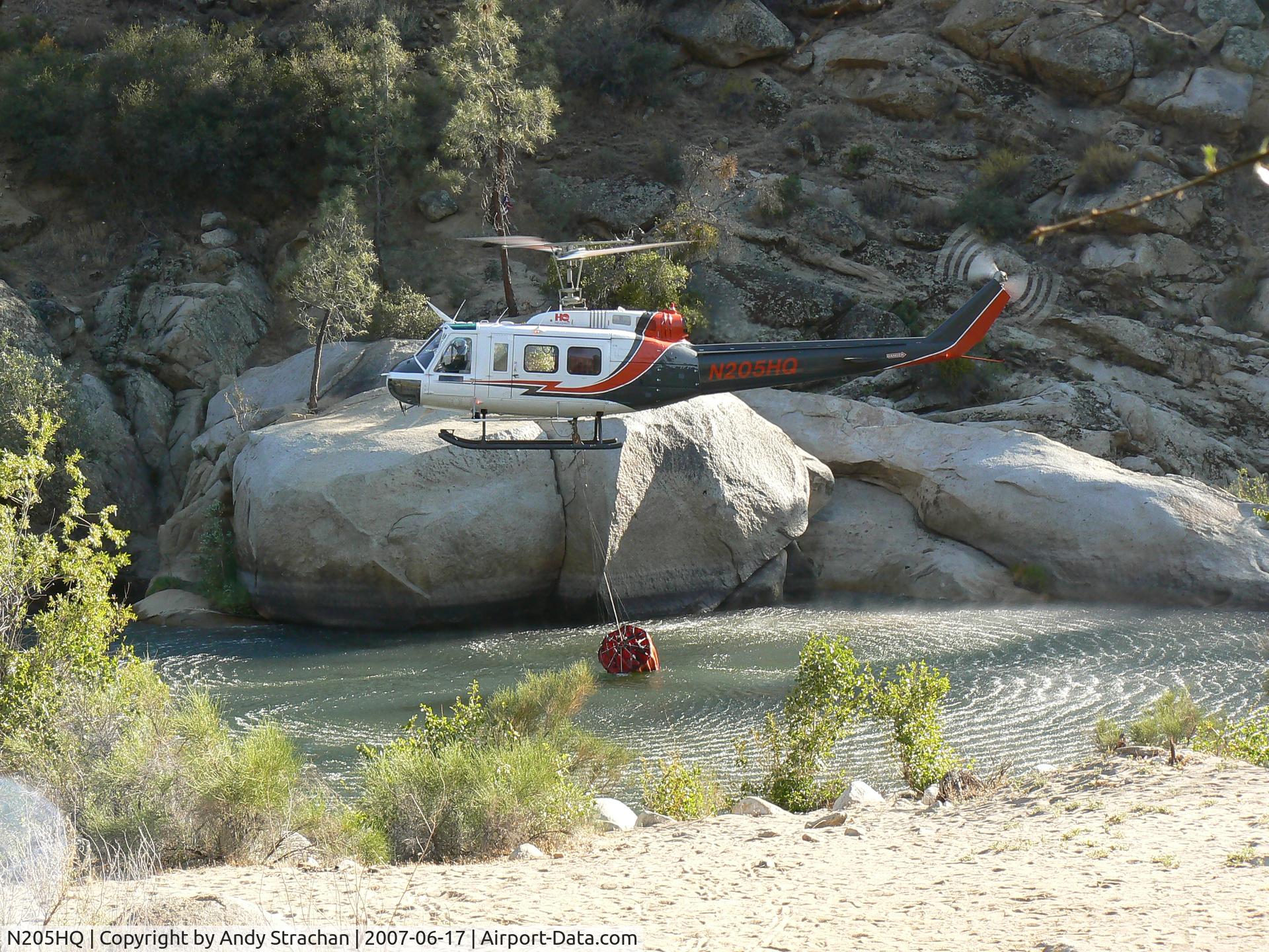 N205HQ, 1970 Bell 205A-1 C/N 30100, June 17th,2007 - Upper Kern River fire