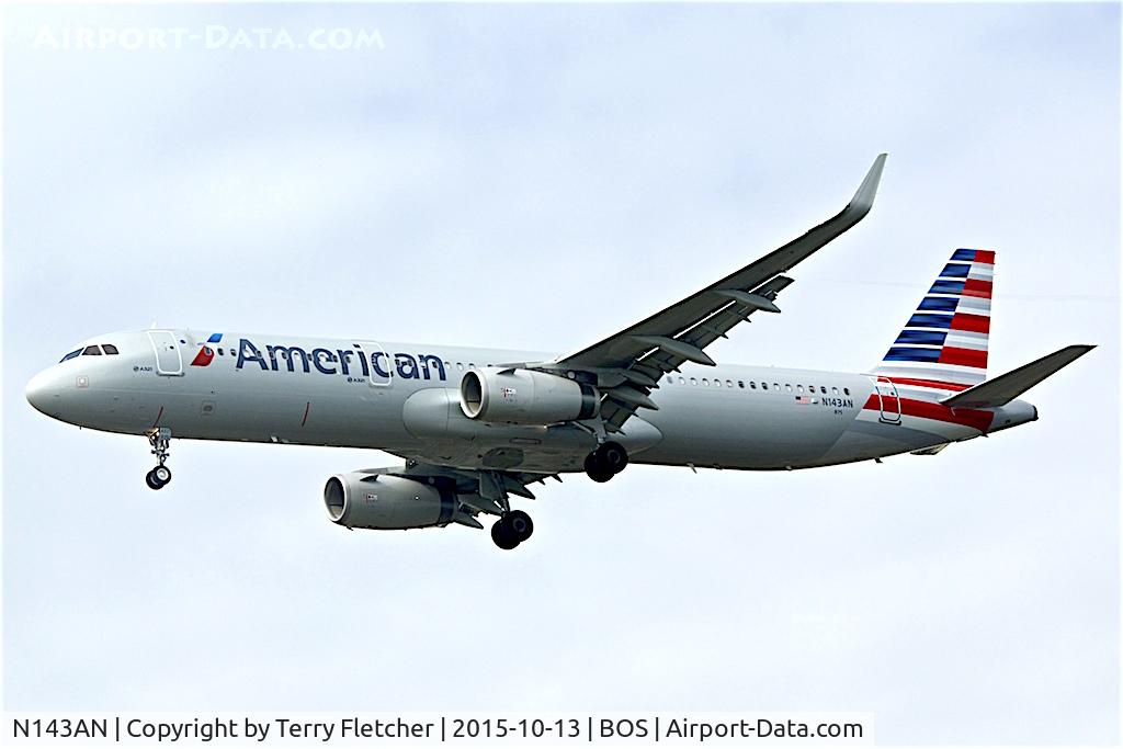 N143AN, 2015 Airbus A321-231 C/N 6745, 2015 Airbus A321-231, c/n: 6745 of American Airlines at Boston