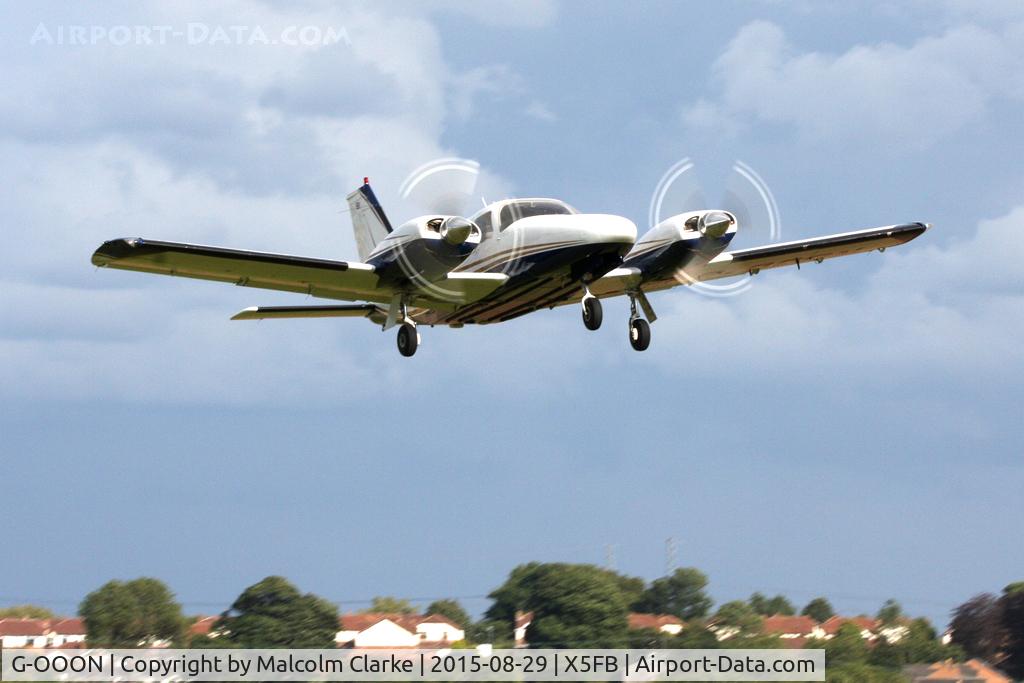 G-OOON, 1982 Piper PA-34-220T Seneca III C/N 34-8533024, Piper PA-34-220T Seneca III departing Fishburn Airfield, August 29th 2015.
