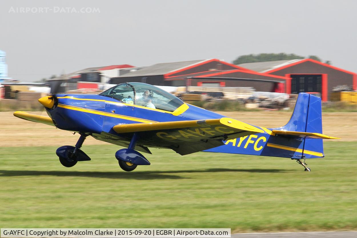 G-AYFC, 1970 Rollason Druine D-62B Condor C/N RAE/644, Rollason Druine D-62B Condor at The Real Aeroplane Club's Helicopter Fly-In, Breighton Airfield, September 20th 2015.
