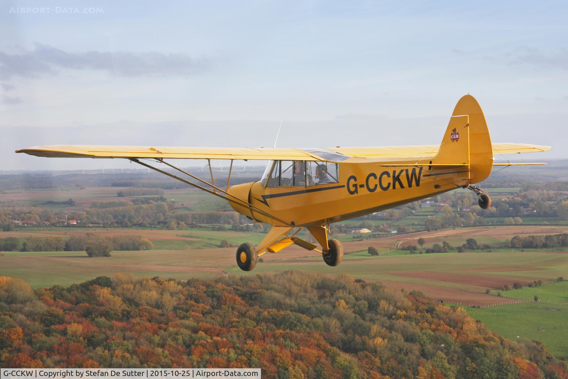 G-CCKW, 1954 Piper L-21B Super Cub (PA-18-135) C/N 18-3535, Enjoying a perfect flying day. Picture taken from G-NETY.