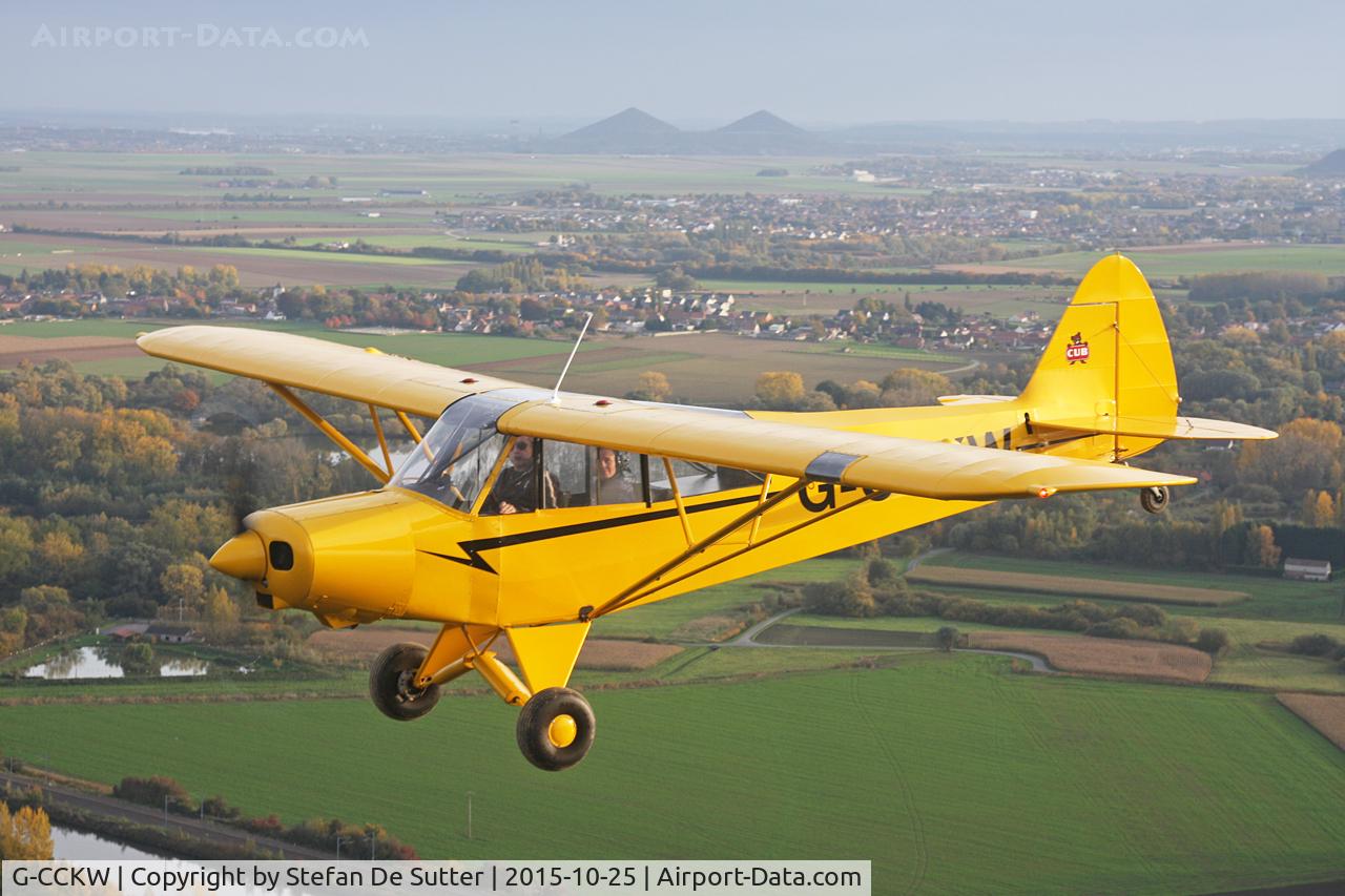 G-CCKW, 1954 Piper L-21B Super Cub (PA-18-135) C/N 18-3535, Enjoying a perfect flying day. Picture taken from G-NETY.