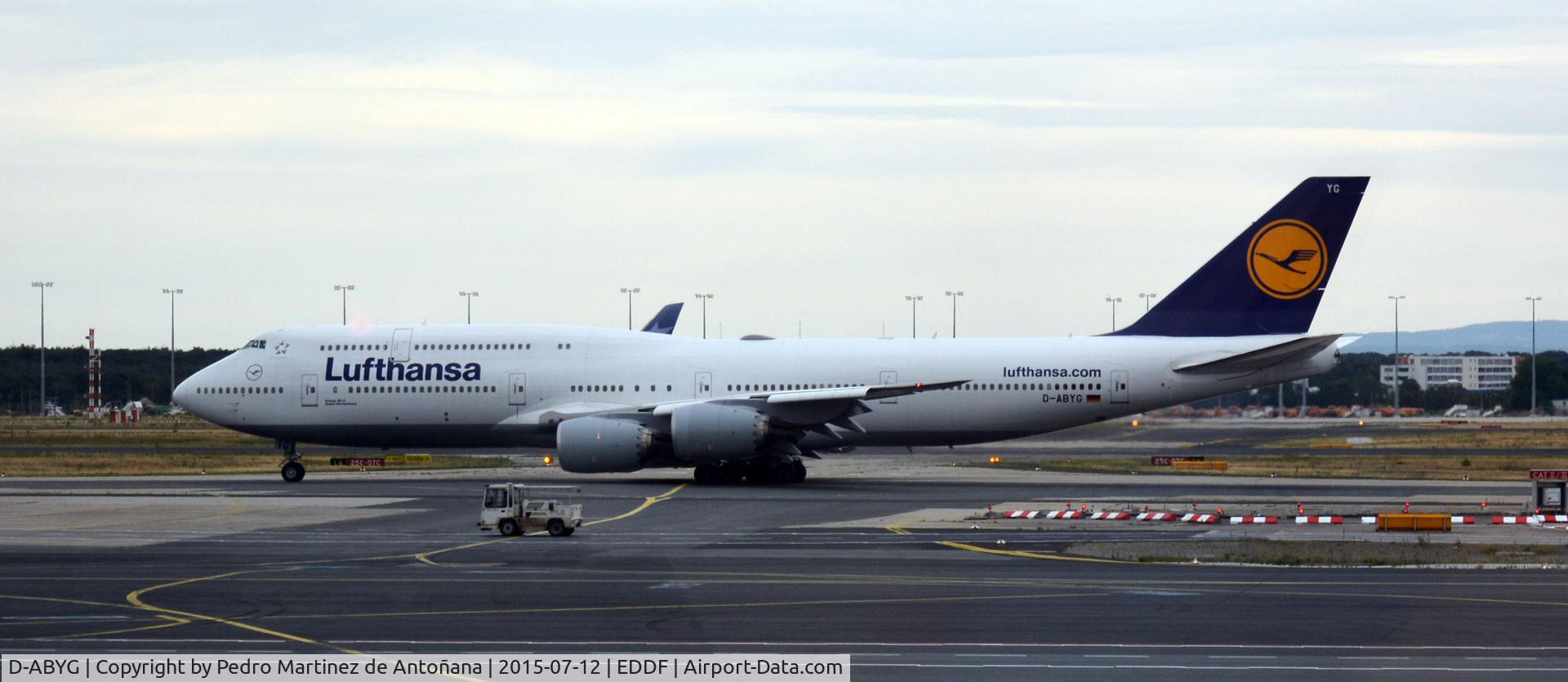 D-ABYG, 2013 Boeing 747-830 C/N 37831, Frankfurt