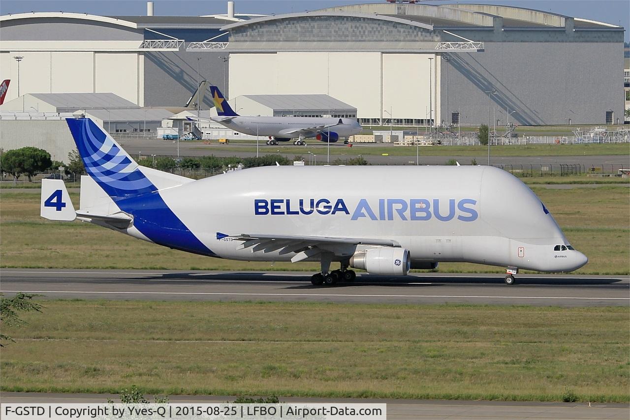 F-GSTD, 1998 Airbus A300B4-608ST Beluga C/N 776, Airbus A300B4-608ST Beluga, Take off run rwy 14R, Toulouse-Blagnac airport (LFBO-TLS)