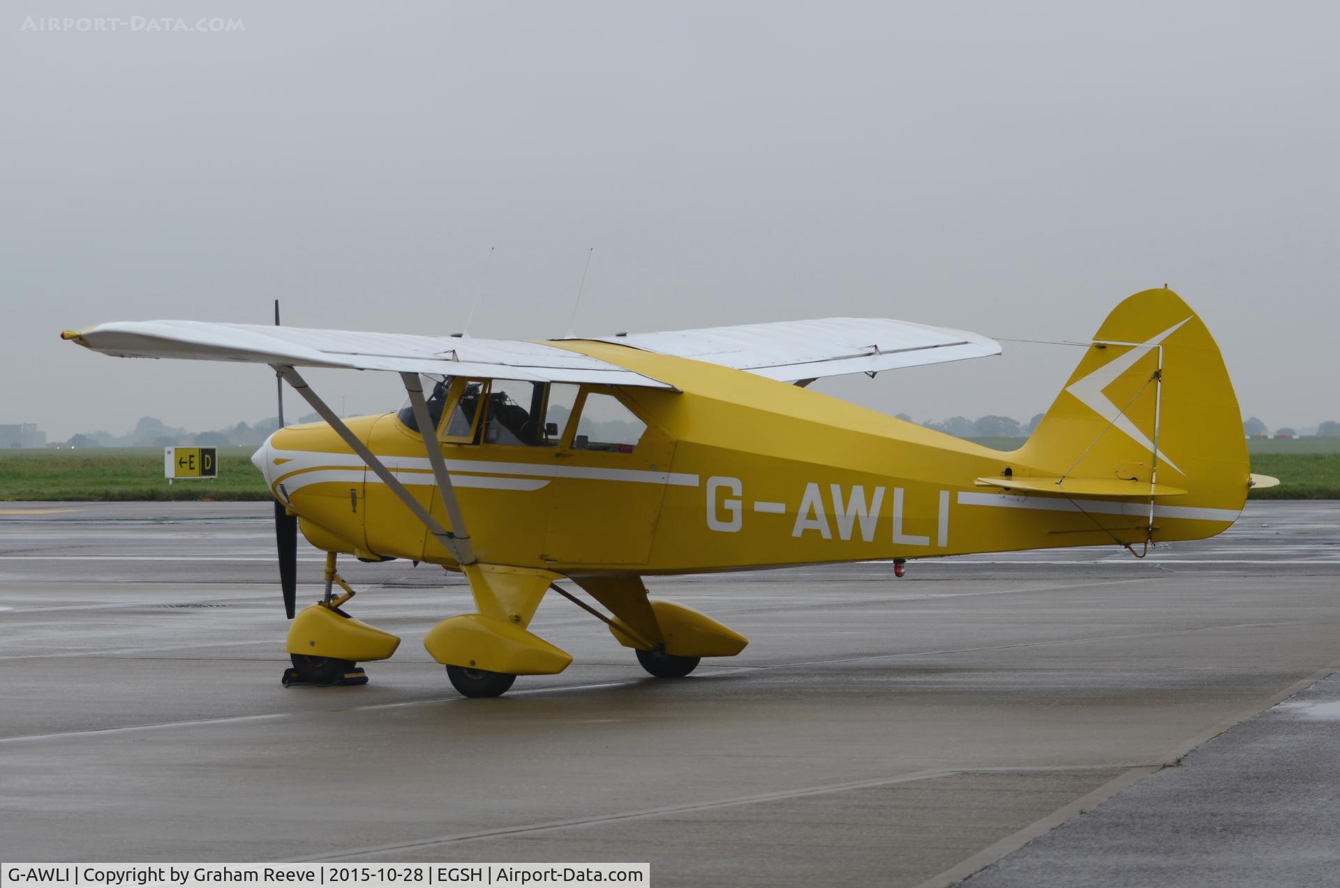 G-AWLI, 1957 Piper PA-22-150 Tri-Pacer C/N 22-5083, Parked at Norwich.