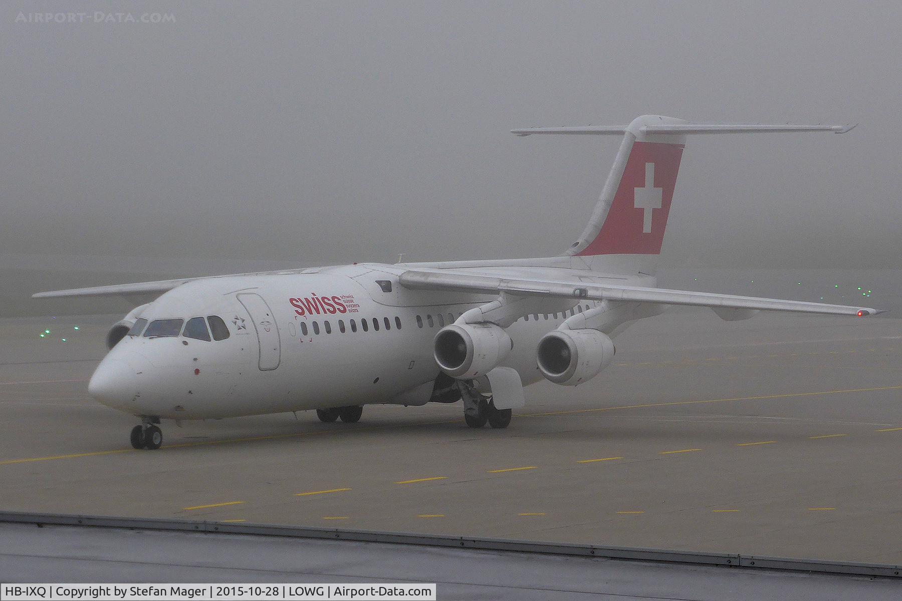 HB-IXQ, 1996 British Aerospace Avro 146-RJ100 C/N E3282, Swiss Avro RJ100 @GRZ