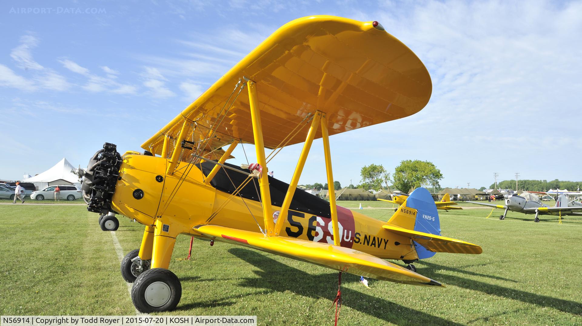 N56914, 1942 Boeing A75N1(PT17) C/N 75-2101, Airventure 2015
