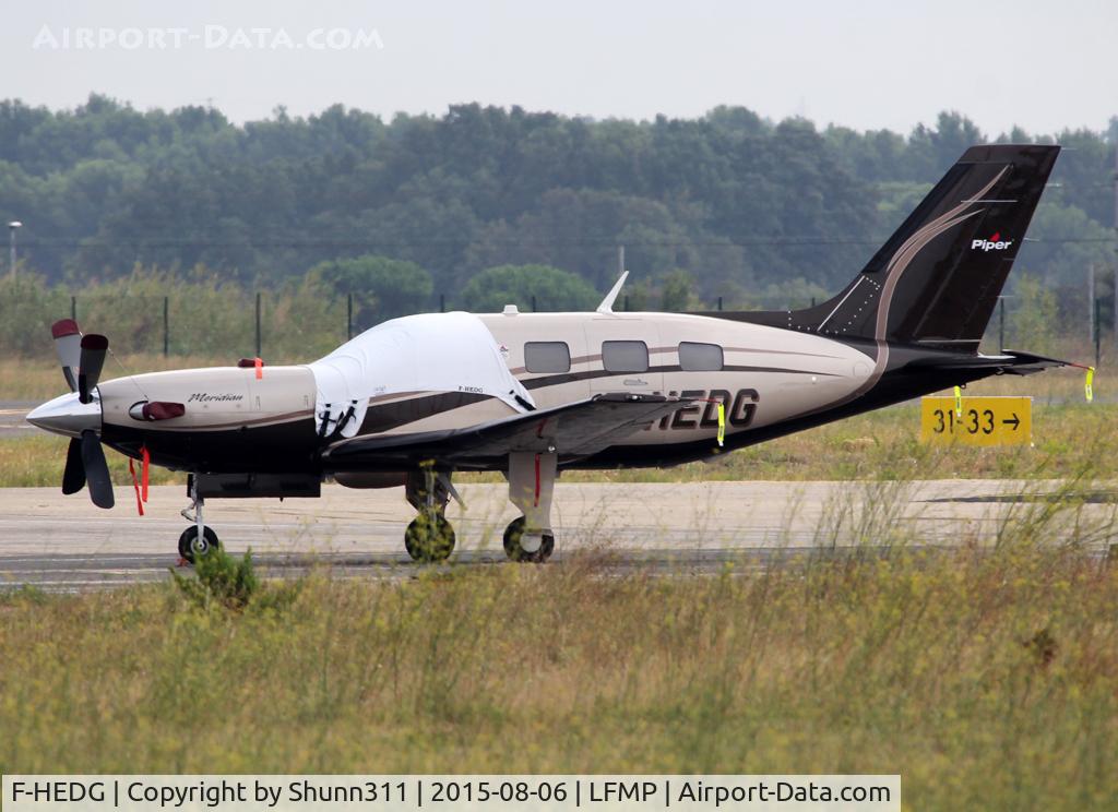 F-HEDG, 2012 Piper PA-46-500TP Malibu Meridian C/N 4697501, Parked at the Terminal...