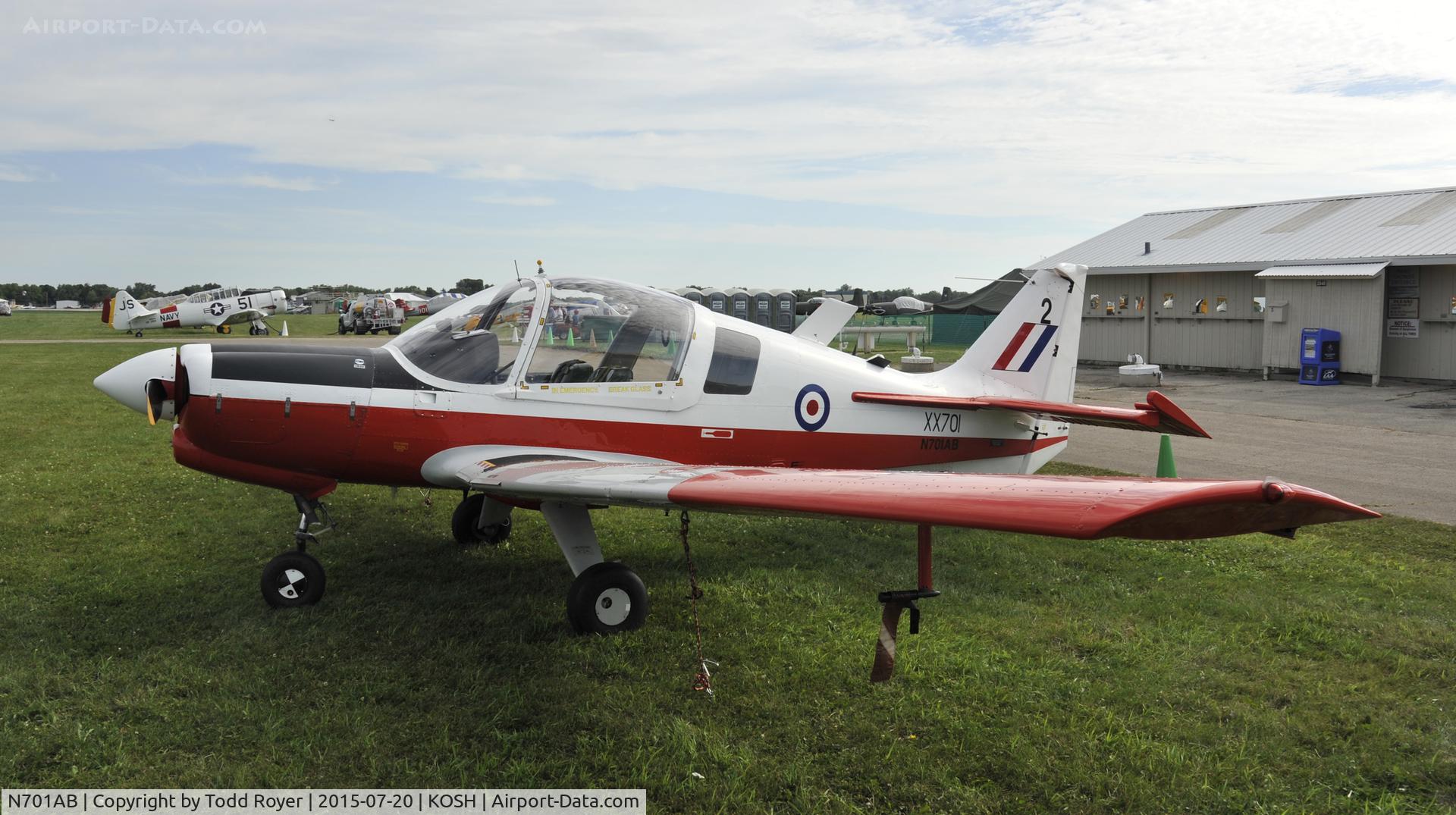 N701AB, 1975 Scottish Aviation Bulldog T.1 C/N BH120/350, Airventure 2015