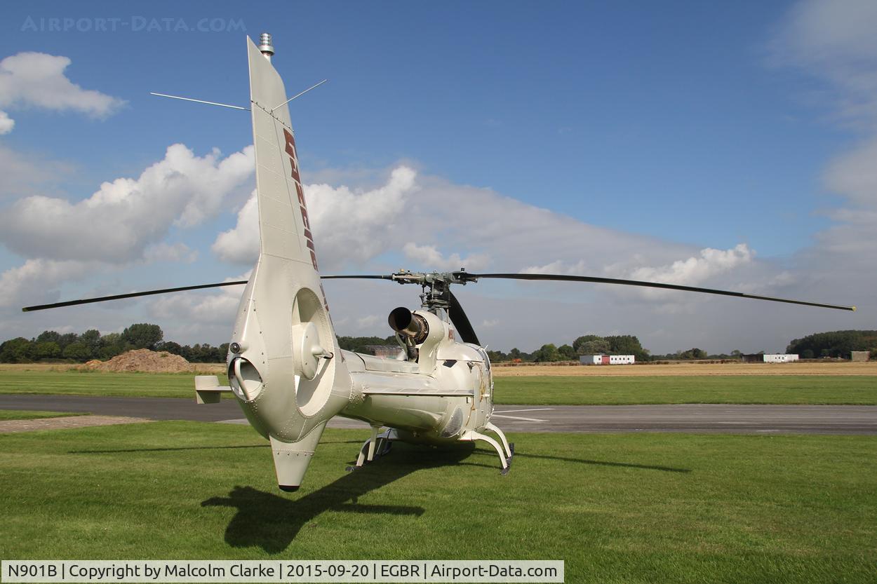 N901B, 1977 Aerospatiale SA-341G Gazelle C/N 1410, Aerospatiale SA341G Gazelle at The Real Aeroplane Company's Helicopter Fly-In, Breighton Airfield, September 20th 2015.