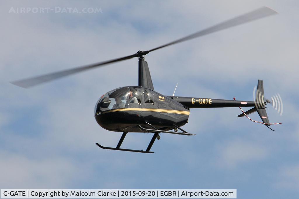 G-GATE, 2004 Robinson R44 Raven II C/N 10448, Robinson R44 II at The Real Aeroplane Club's Helicopter Fly-In, Breighton Airfield, September 20th 2015.
