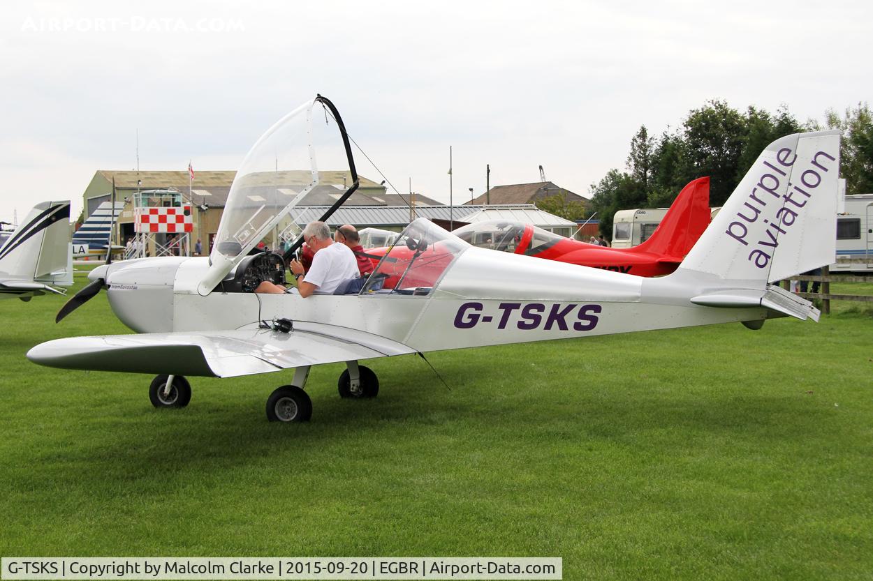 G-TSKS, 2009 Cosmik EV-97 TeamEurostar UK C/N 3320, Cosmik EV-97 Teameurostar UK at The Real Aeroplane Club's Helicopter Fly-In, Breighton Airfield, September 20th 2015.