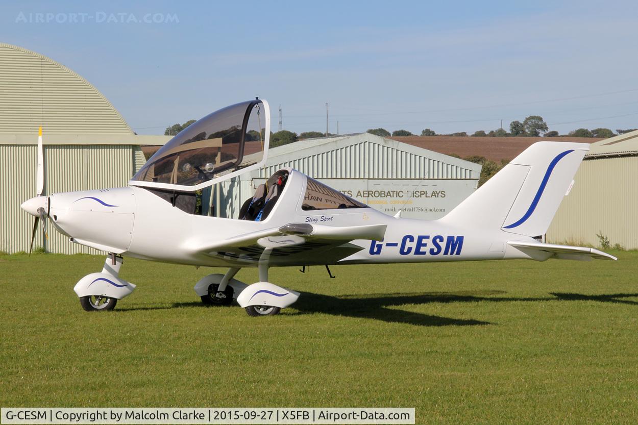 G-CESM, 2011 TL Ultralight TL-2000 Sting Sport C/N LAA 347-14801, TL Ultralight TL-2000 Sting Sport, Fishburn Airfield, September 27th 2015.
