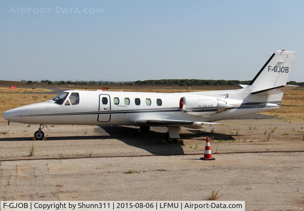 F-GJOB, 1980 Cessna 551 Citation II SP C/N 551-0174, Parked...