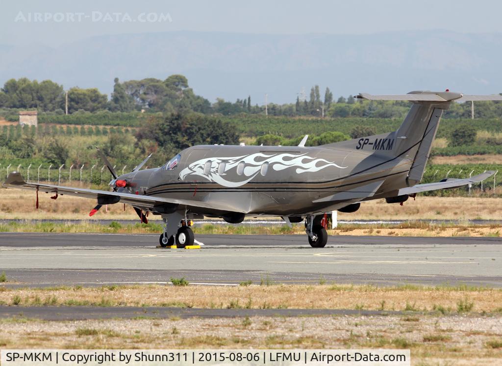 SP-MKM, 2012 Pilatus PC-12/47E NG C/N 1338, Parked at the General Aviation area...