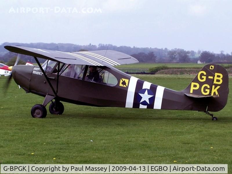 G-BPGK, 1956 Aeronca 7AC Champion C/N 7AC-7187, Visitor to the Wings & Wheels Fly-In.EX:-N4409E.