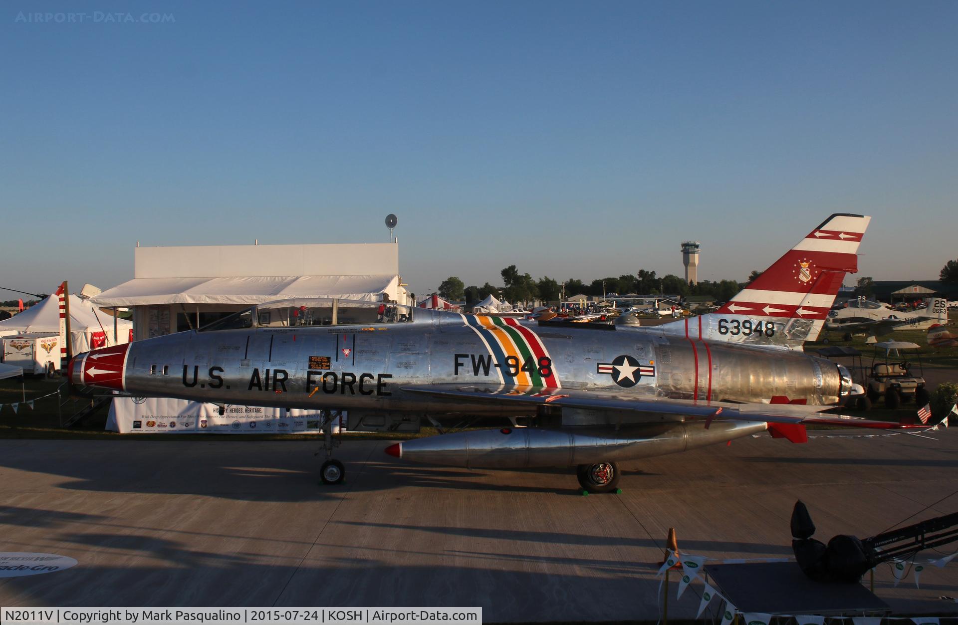 N2011V, 1958 North American F-100F Super Sabre C/N 243-224, North American F-100F