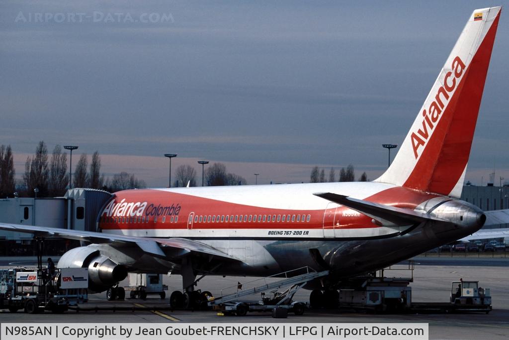 N985AN, 1990 Boeing 767-259 C/N 24618, Avianca (stored at ROW)