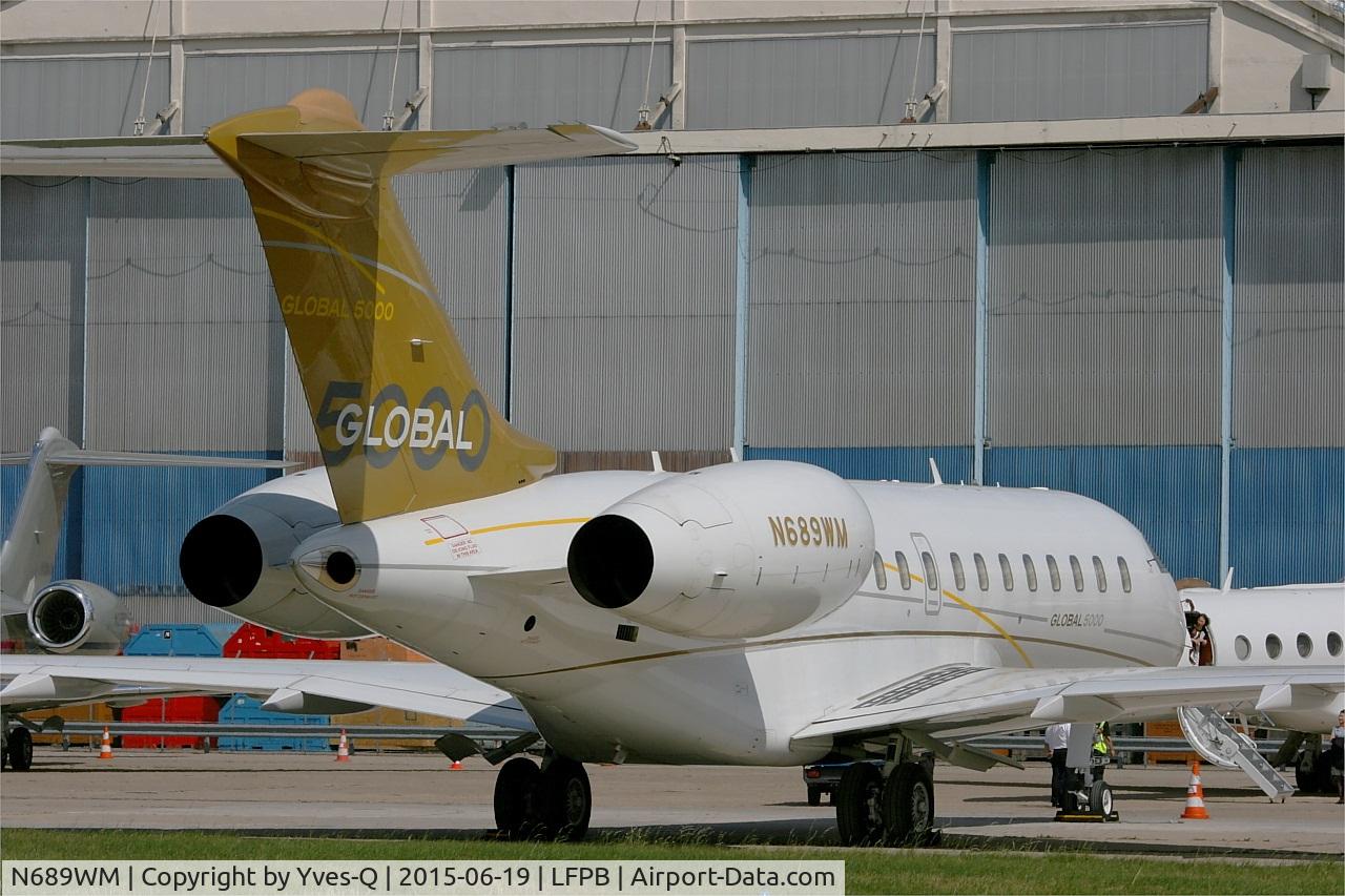 N689WM, 2007 Bombardier BD-700-1A10 Global 5000 C/N 9265, Bombardier BD-700-1A11 Global 5000, Parking area, Paris-Le Bourget airport (LFPB-LBG)