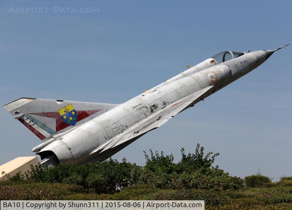 BA10, SABCA Mirage 5BA C/N 10, Preserved on a roundabount at Orange Town in French Air Force c/s and coded as 5-OM