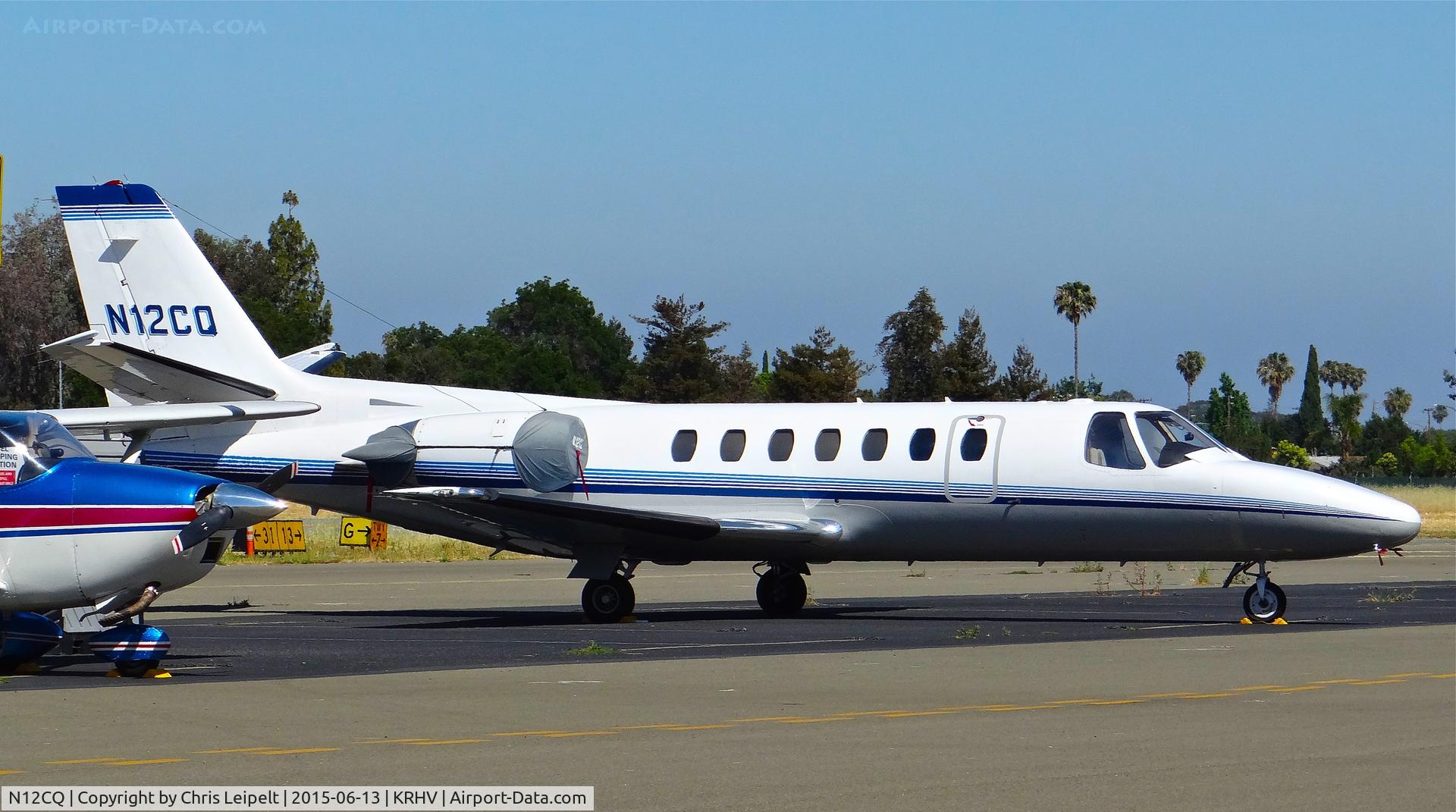 N12CQ, 1993 Cessna 560 Citation Ultra C/N 560-0231, Paloma Air LLC (Santa Maria, CA) 1993 Cessna Citation Ultra in for another visit at Reid Hillview Airport, San Jose, CA. Arguably the largest aircraft you'll see land here.