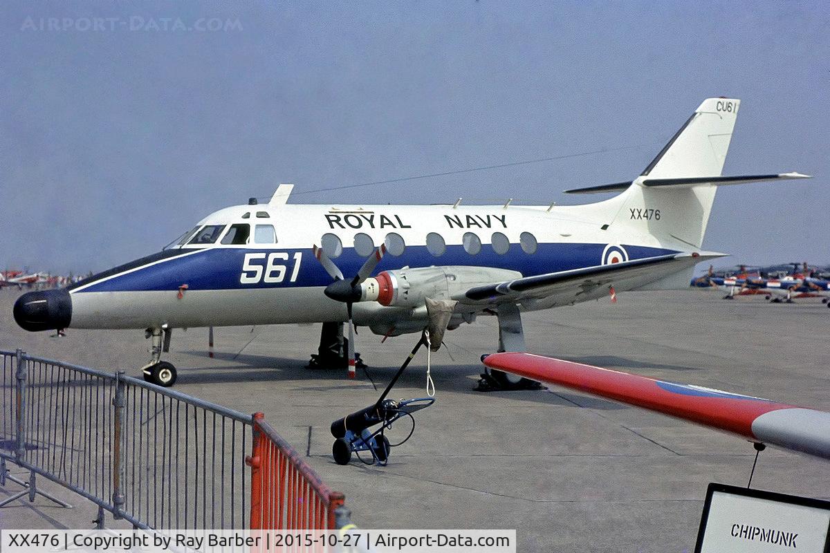 XX476, 1978 Scottish Aviation Jetstream T.2 (HP-137) C/N 216, Handley-Page HP.137 Jetstream T.1 [216] (Royal Navy) (Place and date unknown). From a slide.