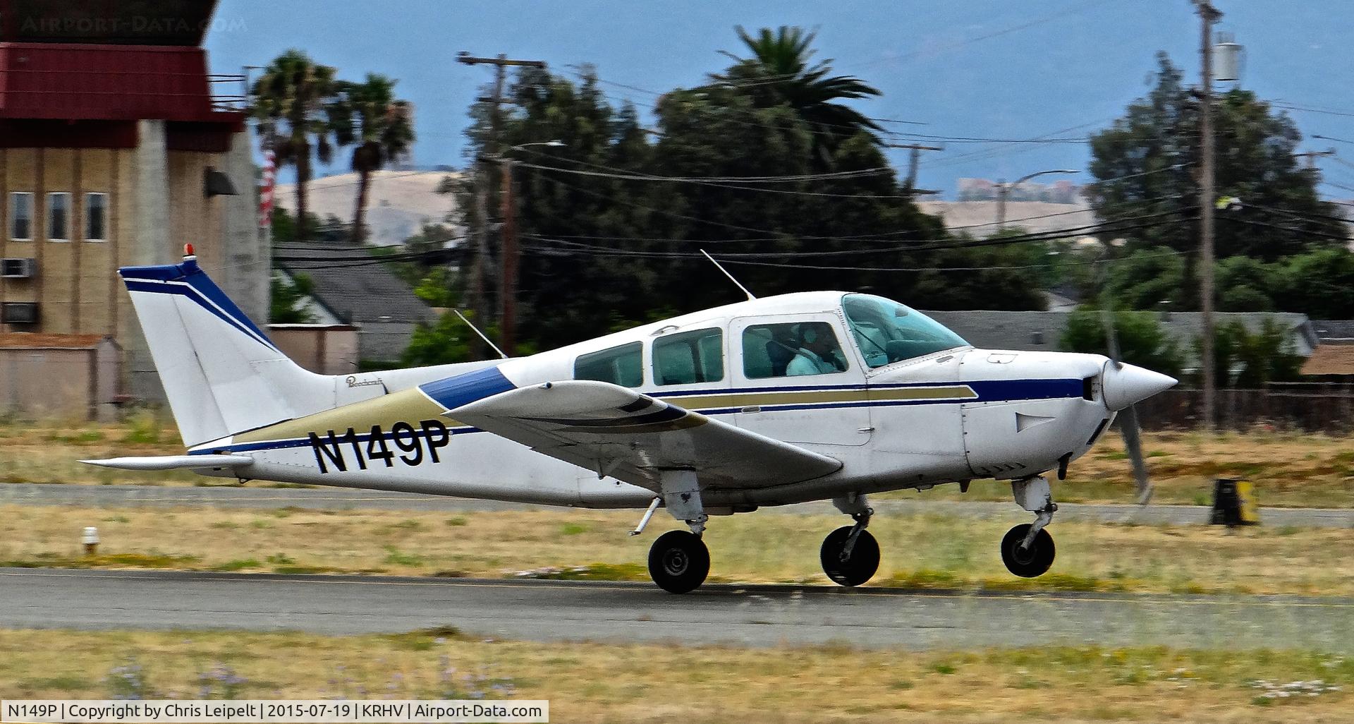 N149P, 1979 Beech C23 Sundowner 180 C/N M-2237, Locally-based 1979 Beech C23 departing for some pattern work at Reid Hillview Airport, San Jose, CA.