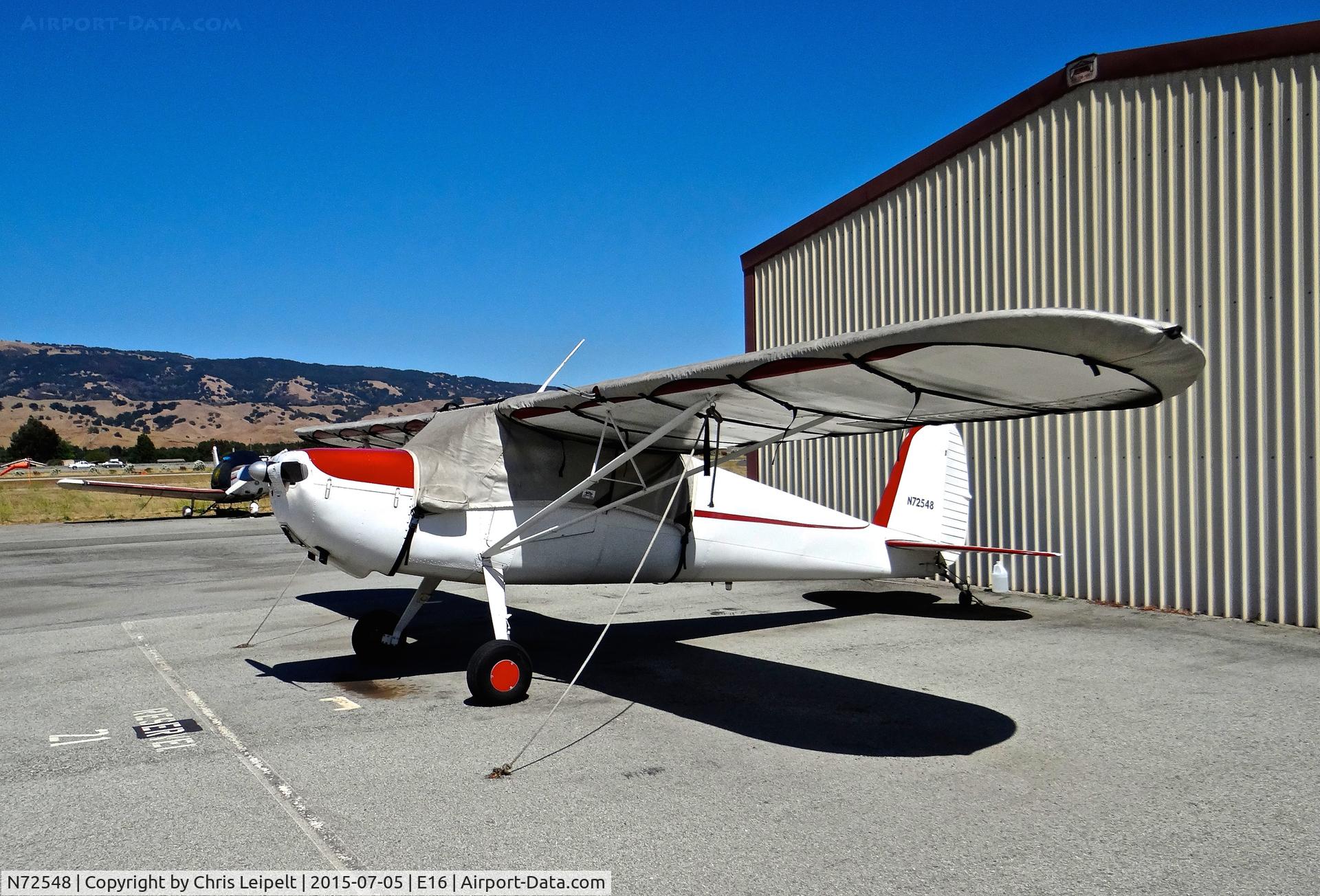 N72548, 1946 Cessna 120 C/N 9718, Once locally-based 1946 Cessna 120 sitting on its tie down at South County Airport, San Martin, CA. It ironically was sold less than a week before publishing this photo.