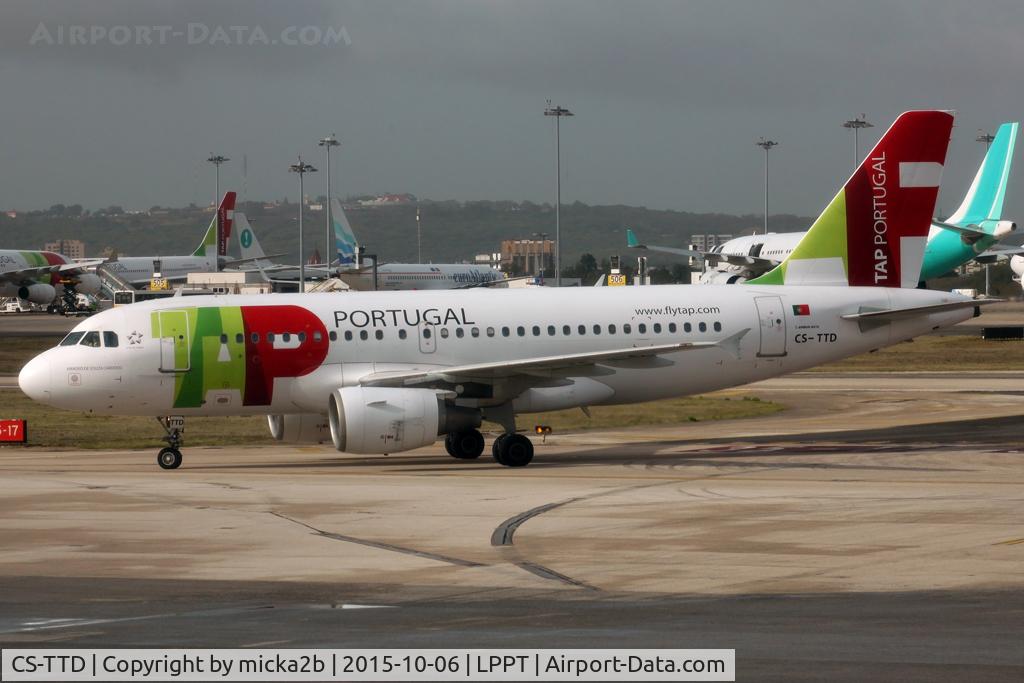 CS-TTD, 1998 Airbus A319-111 C/N 790, Taxiing. Scrapped in february 2020.