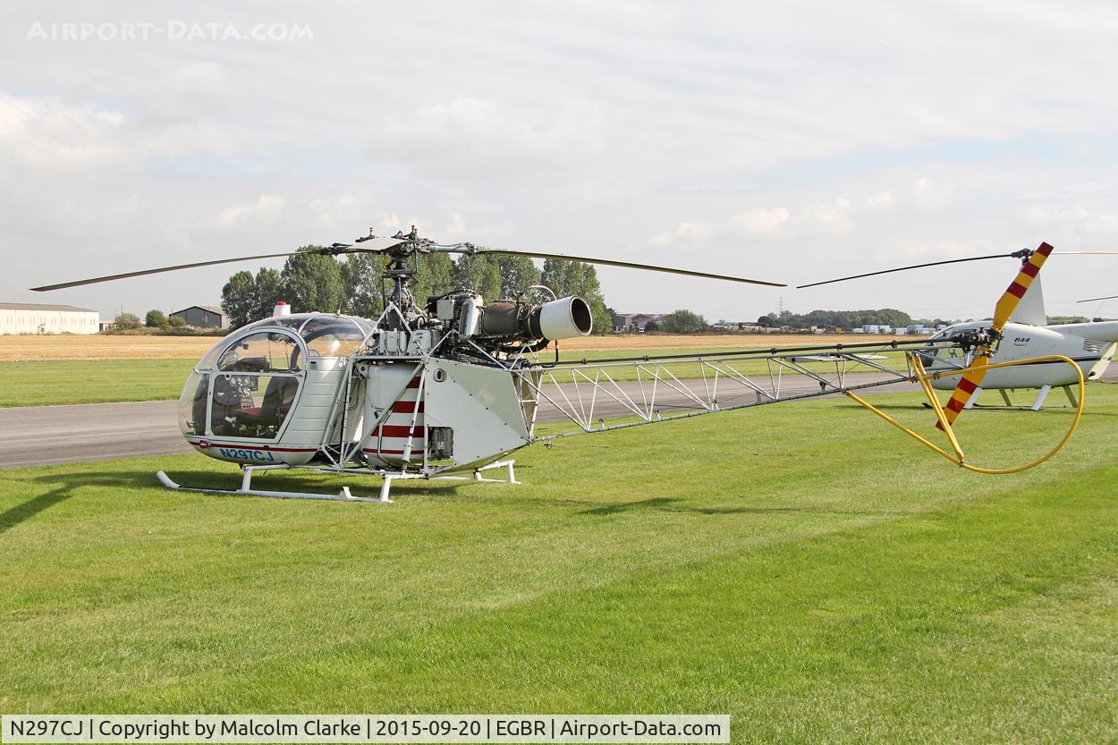 N297CJ, 1963 Sud Aviation SA-313B Alouette II C/N 1847, Sud Aviation SA-313B Alouette II at The Real Aeroplane Club's Helicopter Fly-In, Breighton Airfield, September 20th 2015.