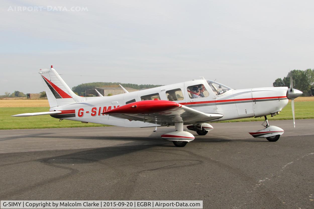 G-SIMY, 1976 Piper PA-32-300 Cherokee Six Cherokee Six C/N 32-7640082, Piper PA-32-300 Cherokee Six at The Real Aeroplane Club's Helicopter Fly-In, Breighton Airfield, September 20th 2015.