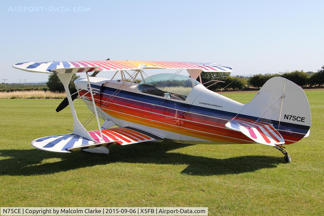 N75CE, 1991 Christen Eagle II C/N GA0032, Christen Eagle II, Fishburn Airfield, September 6th 2015.