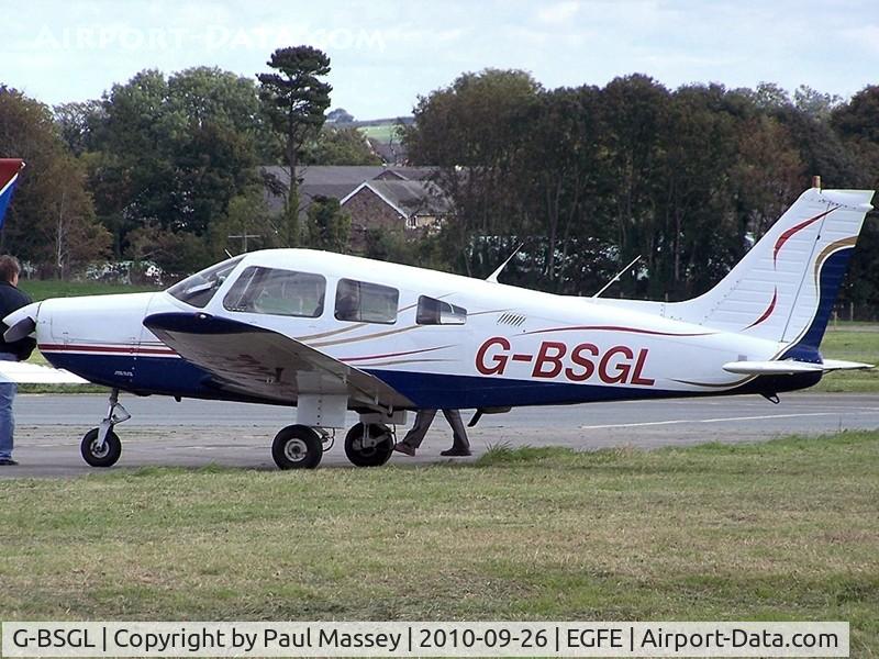 G-BSGL, 1981 Piper PA-28-161 Cherokee Warrior II C/N 28-8116041, Visitor to EGFE. EX:-N82690. Keywest Air Charter Ltd.