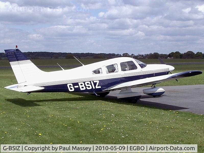 G-BSIZ, 1979 Piper PA-28-181 Cherokee Archer II C/N 28-7990377, Visiting EGBO. EX:-N2162Y.
