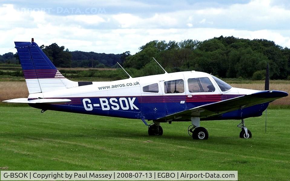 G-BSOK, 1977 Piper PA-28-161 Warrior ll C/N 28-7816191, Visitor to EGBO. EX:-N9749K. Aeros Leasing Ltd.