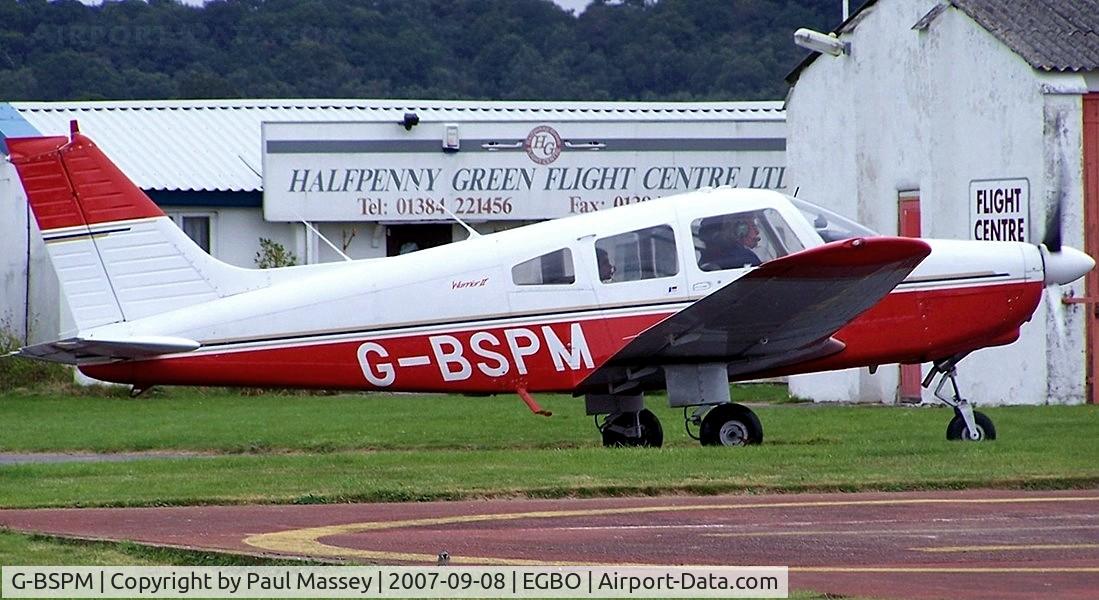 G-BSPM, 1981 Piper PA-28-161 Cherokee Warrior II C/N 28-8116046, Resident when photographed. EX:-N82679. Aviation Rentals Ltd. now P.W.F.U.