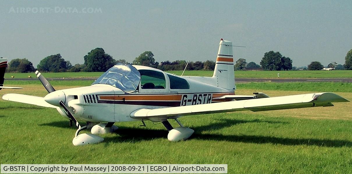 G-BSTR, 1974 Grumman American AA-5 Traveler C/N AA5-0688, @ EGBO. EX:-OO-ALR,OO-HAN.