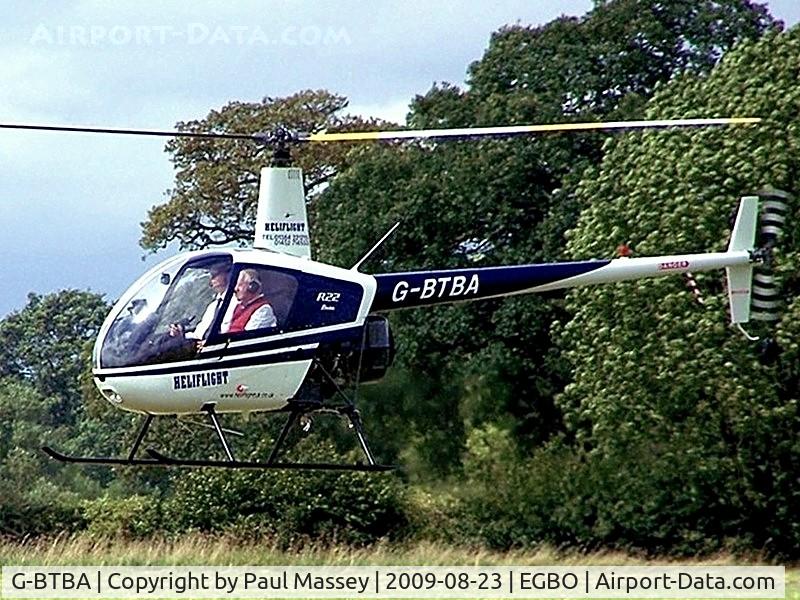 G-BTBA, 1991 Robinson R22 Beta C/N 1717, Resident when photographed.