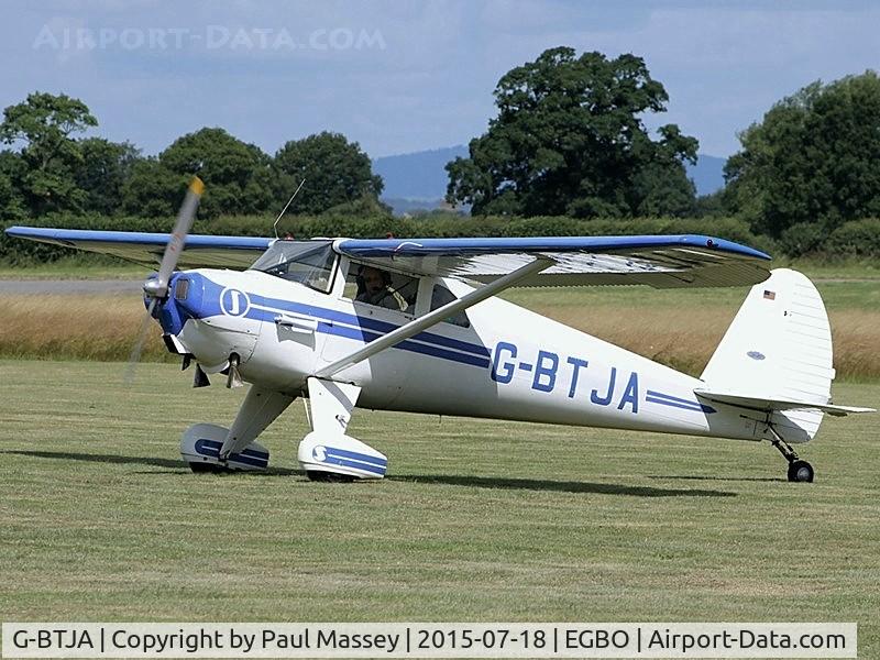 G-BTJA, 1947 Luscombe 8E Silvaire C/N 5037, @ EGBO. EX:-N2310K,NC2310K.