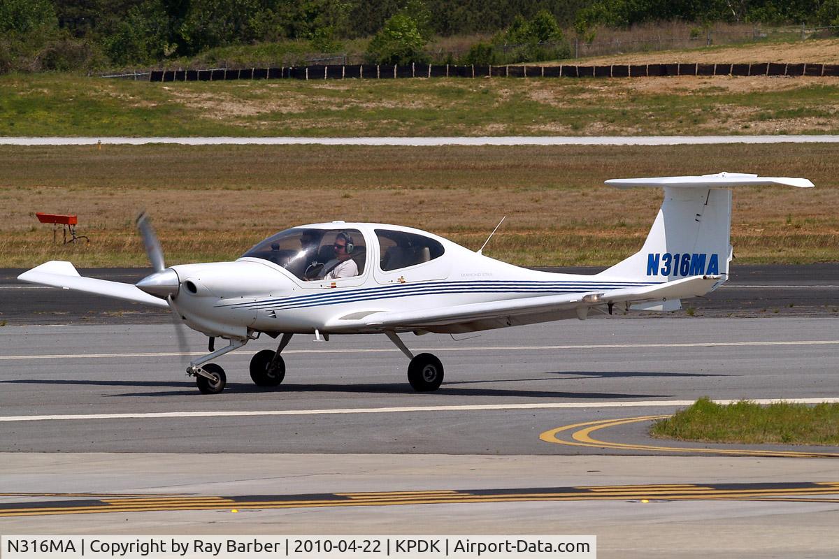 N316MA, 2003 Diamond DA-40 Diamond Star C/N 40.287, Diamond DA.40 Star [40.287] Atlanta-Dekalb Peachtree~N 22/04/2010