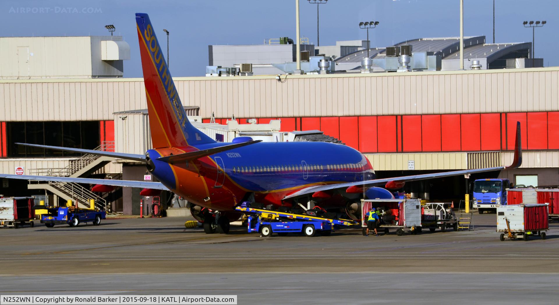 N252WN, 2006 Boeing 737-7H4 C/N 34973, At the gate Atlanta