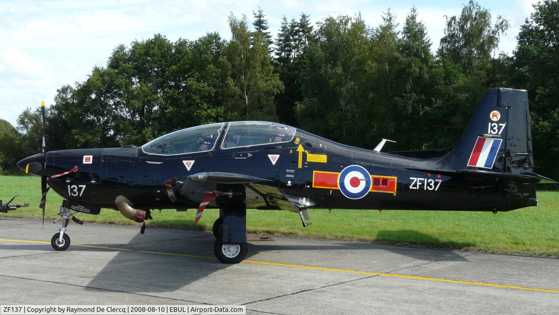 ZF137, 1987 Short S-312 Tucano T1 C/N S003/T3, Wings and Wheels Ursel 2008.