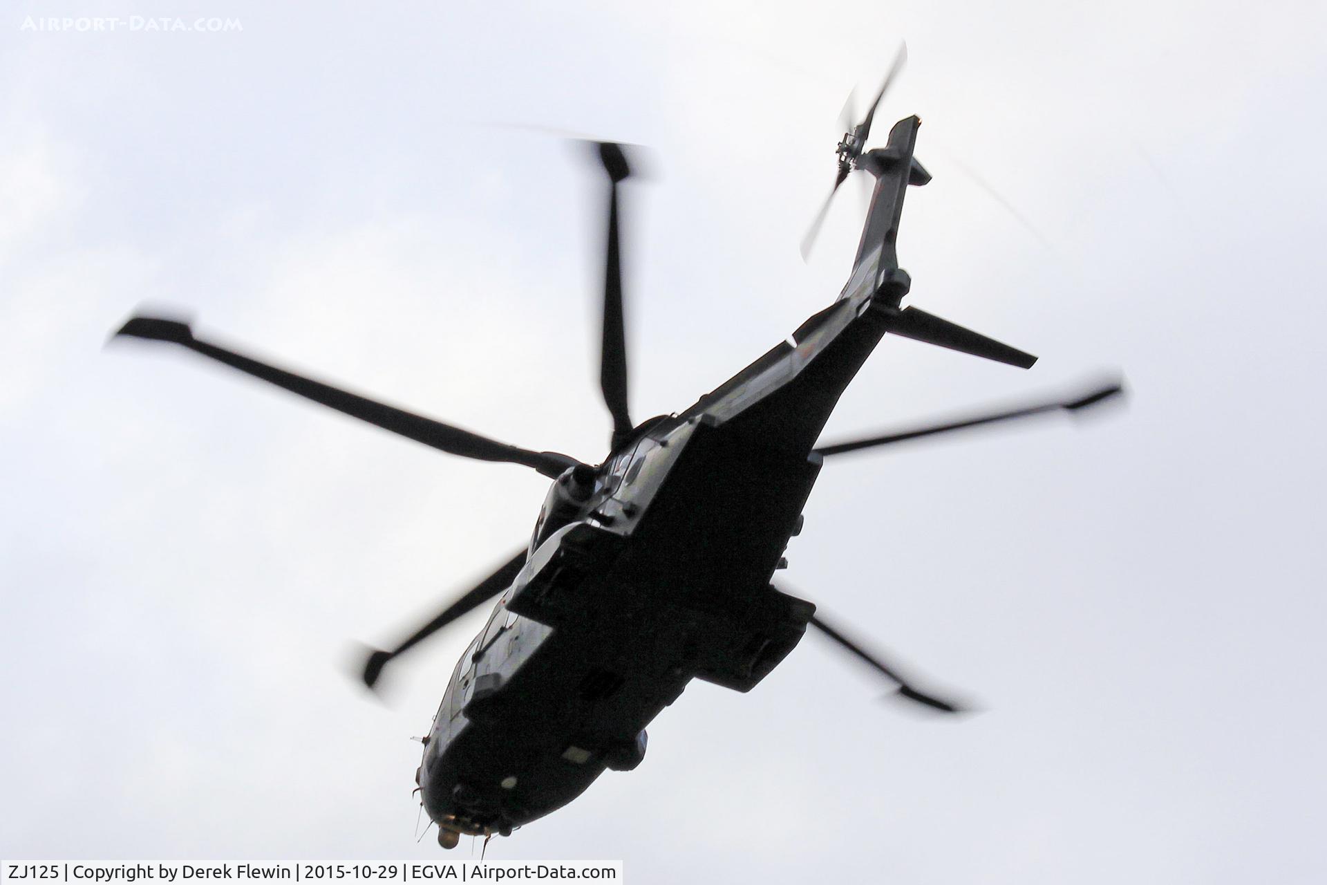 ZJ125, AgustaWestland Merlin HC.3 C/N 50137/RAF09, Merlin HC3, RAF Benson based, 845 NAS, seen doing a low fly by runway 27 at RAF Fairford.