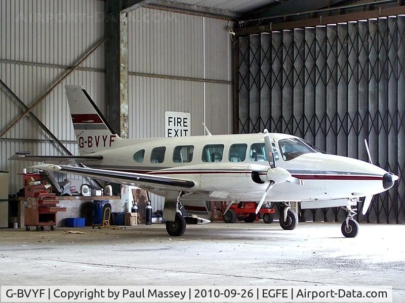 G-BVYF, 1979 Piper PA-31-350 Navajo Chieftain Chieftain C/N 31-7952102, Resident @ Haverfordwest. Owned by FlyWales.