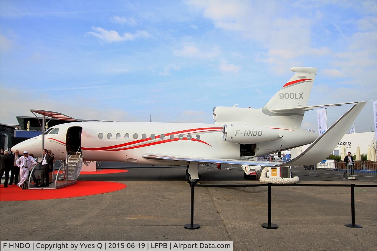 F-HNDO, 2008 Dassault Falcon 900LX C/N 281, Dassault Falcon 900LX, Static display, Paris-Le Bourget airport (LFPB-LBG) Air show 2015