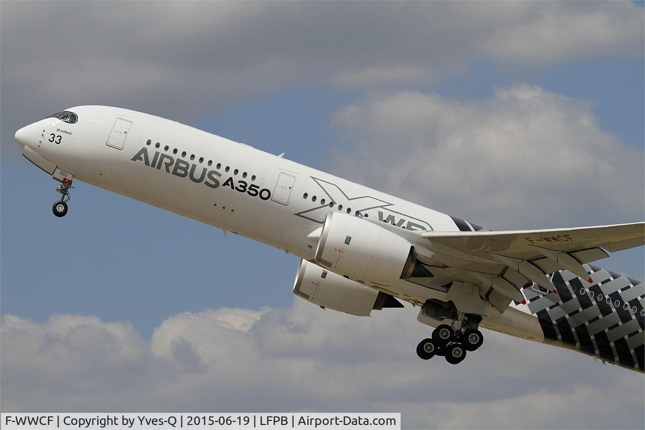F-WWCF, 2013 Airbus A350-941 C/N 002, Airbus A350-941, Take off Rwy 21, Paris-Le Bourget (LFPB-LBG) Air show 2015